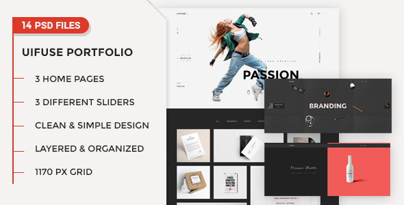 UiFuse - Creative PSD Template