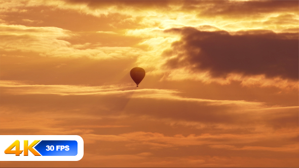 Hot Air Balloon at Sunset