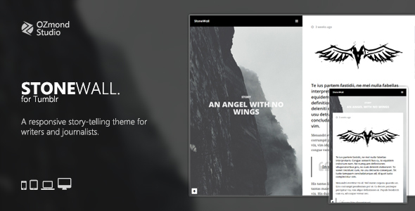 StoneWall: A Responsive Tumblr Theme for Writers and Journalists