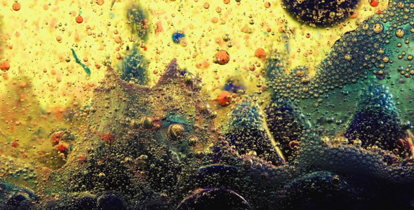 Water Bubbles Ink Behind Glass 19