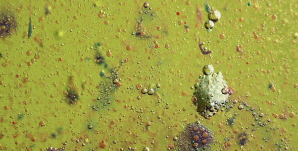 Water Bubbles Ink Behind Glass 14