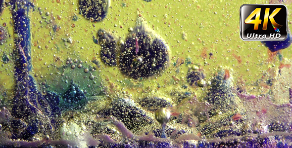 Water Bubbles Ink Behind Glass 16