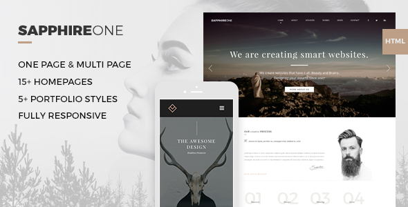 Sapphire One - Multi-purpose Bootstrap HTML5