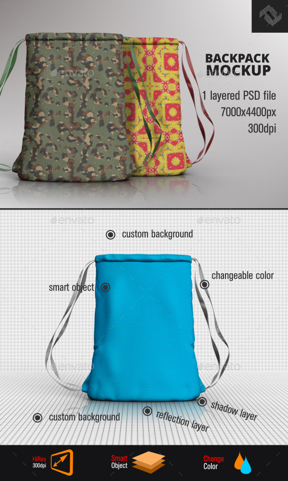 Download Free Download Cinch Backpack Mockup - Diyflex