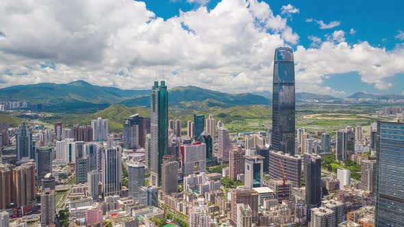 Aerial photography of Shenzhen, China