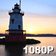 Historic River Lighthouse at Sunset - VideoHive Item for Sale