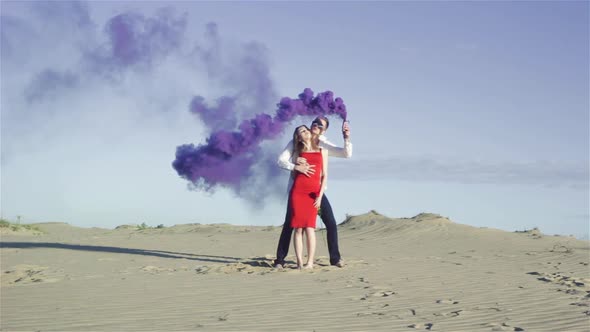 Lovers with Purple Smoke