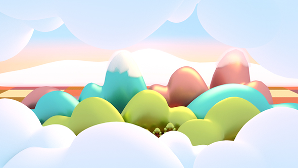 Toon Harvest Season Aerial Countryside And Clouds alt