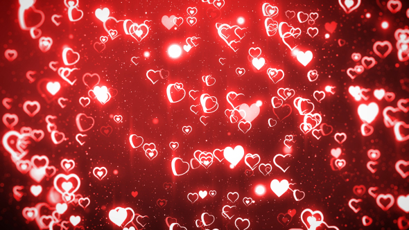 Hearts Flying Background