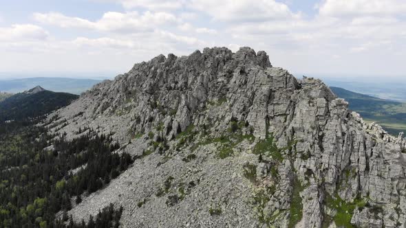 Aerial View Large Granite Boulders and Rocks