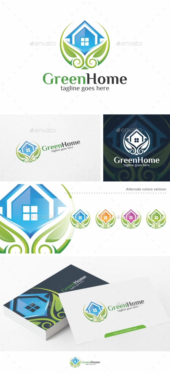 Green Home / House - Logo Template