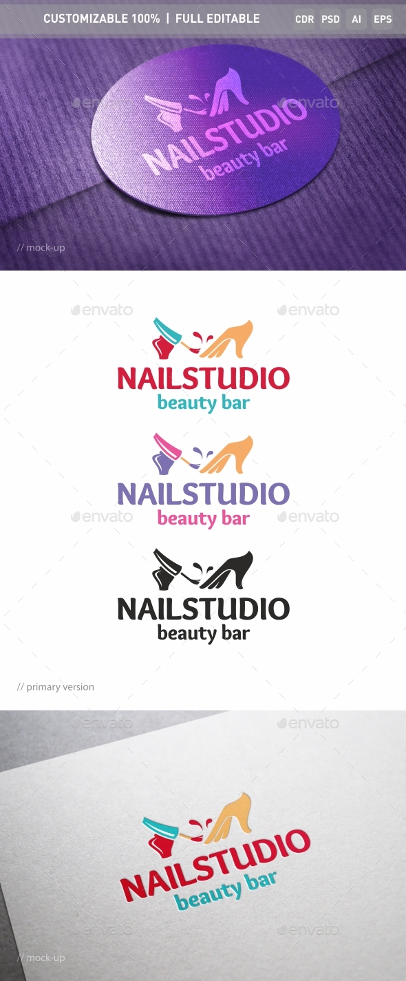 Nail Salon Logo Template