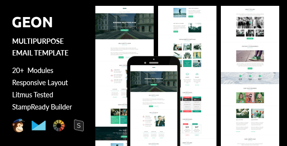 GEON - Multipurpose Responsive Email Template + Stampready Builder