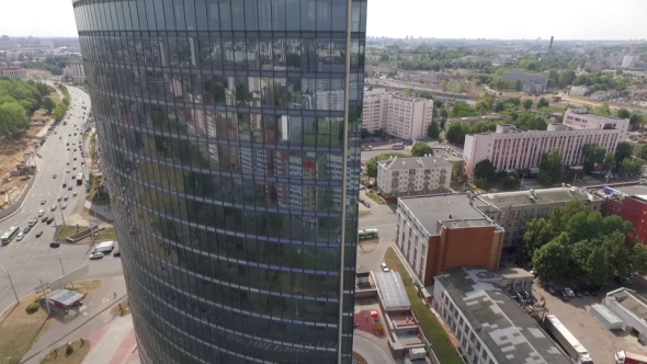 Glass Skyscraper Aerial