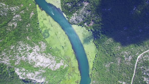 Canyon Of River Crnojevica, Montenegro, Aerial View.