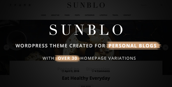 Sunblo - Responsive WordPress Blog Theme