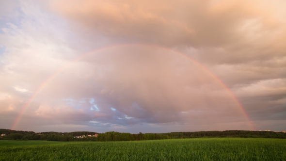 Thundercloud Highlighted The Low Setting Sun 