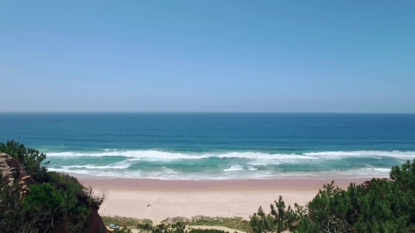 View Of The Ocean Beach From The Hill