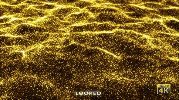 Gold Particles Flow Background