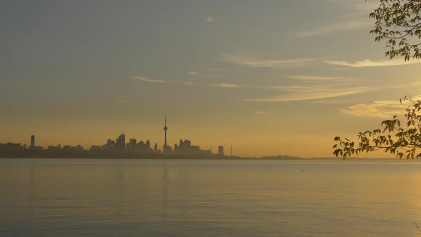 Lake Ontario and Toronto at sunrise