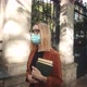 Female Student Wearing A Medical Mask - VideoHive Item for Sale