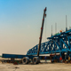 Bridge Girder Erection Machine Working at Express Way Construction Site  - VideoHive Item for Sale