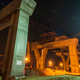 Night to Day at Express Way Construction Site Over Rail Road - VideoHive Item for Sale