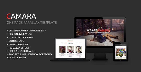 Camara - Responsive One Page Template