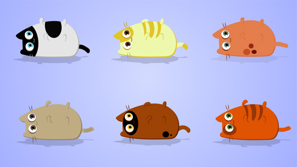 Cartoon Sleepy Cats