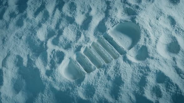 Footprint On The Moon, Astronaut Historic Scene