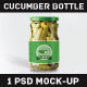Cucumber Can Bottle Label Mock-up - GraphicRiver Item for Sale