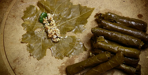 Yaprak Sarma on Wooden Background 3