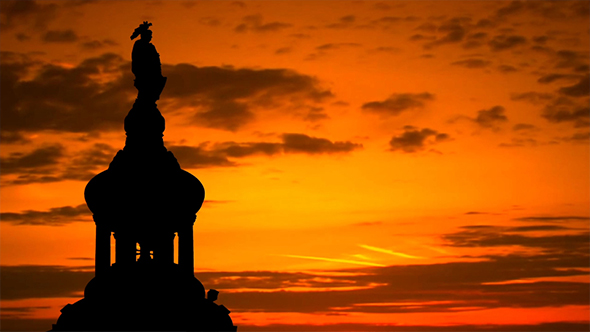 The Statue Of Freedom US Capitol Sunset Silhouette