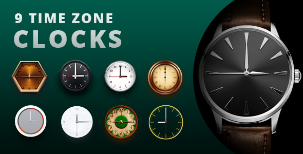 Time Zone Clocks for Adobe Muse.