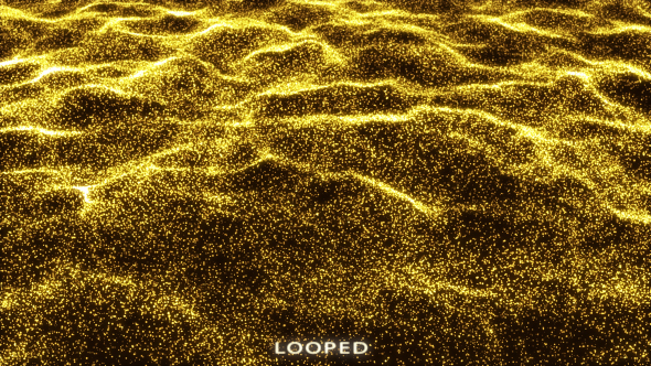 Gold Particles Flow Background