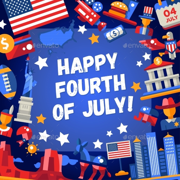 USA Independence Day Greeting Card