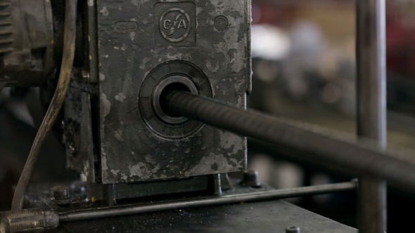 Work Makes Steel Detail Of On The Machine