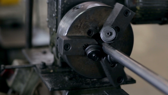 Work Makes Steel Detail Of On The Machine