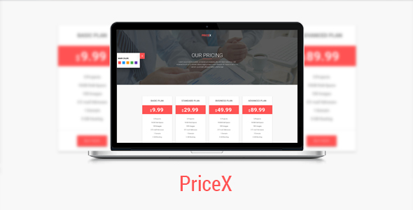 PriceX | Material Design Pricing Table Set