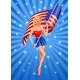 Pin-Up Blond Patriotic Woman - GraphicRiver Item for Sale
