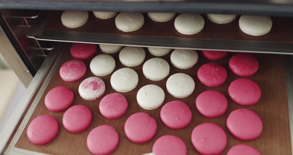 The Baker Takes Out Cooked Macarons