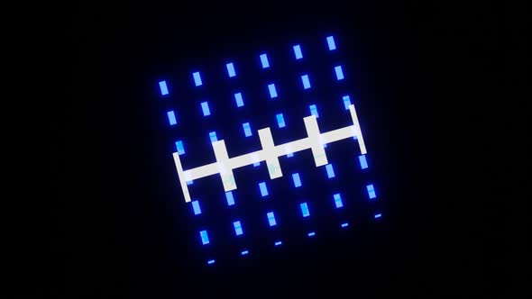 Patterned Cube Flashing in Space 02