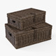 Wicker Basket 06 (Walnut Brown Color) - 3DOcean Item for Sale