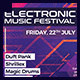 Electro Music DJ Minimal Party Flyer Template - GraphicRiver Item for Sale