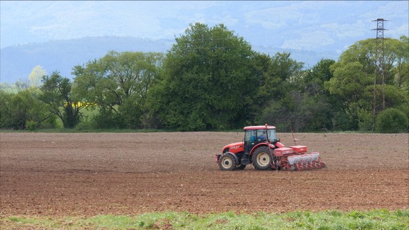 Tractor Working on the Field – Spring Sowing Time