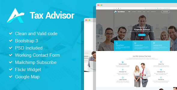 Tax Advisor - Financial Consulting & Attorney HTML Template