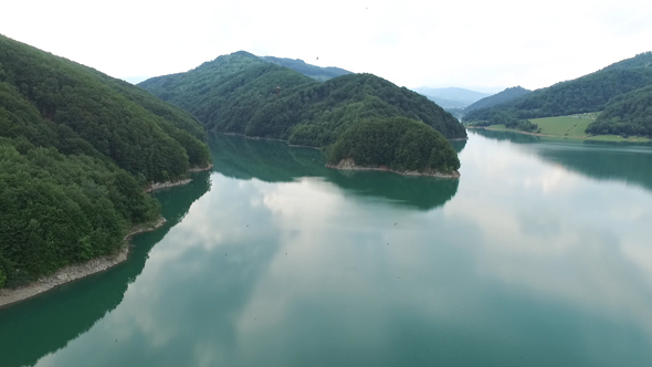 River Surrounded by Mountains 