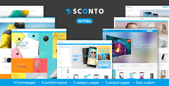 Sconto - Responsive eCommerce PSD Template