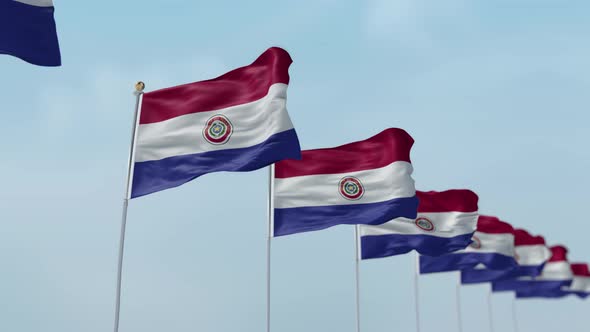 Paraguay Row Of Flags  alt