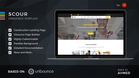 Scour - Construction Unbounce Landing Page